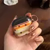 Estrella Rayada Naranja Retro Protección para Auriculares AirPods 4ª Generación Adecuado para Auriculares Bluetooth AirPods Pro2