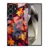Funda Adecuada para Teléfono Móvil Samsung S24 S25Ultra Hoja de Arce A17 Funda de Cristal Comercio Exterior Borde Suave S26 Funda Protectora Negra A07