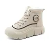 [Personalizado] Hy616 Nuevos Zapatos de Invierno 2024 Impermeables Costurados para Mujer, Cortos, Cálidos, de Caña Alta, Sencillos, Forrados de Borrego