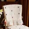 Funda para respaldo de silla con ribete de encaje, cojín de encaje para silla de comedor, funda protectora para respaldo de silla de madera maciza, funda para respaldo de mesa y silla