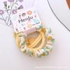 4 2023 Nuevo Color Caramelo Mezcla y Combina Elegante Dulce Floral Tela Línea Telefónica Anillo para el Cabello Anillo de Toalla Cuerda para el Cabello
