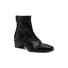 Botines Cuadrados de Cuero Genuino Gruesos para Otoño e Invierno, Comercio Exterior Transfronterizo, Botas Martin Negras Silenciosas de Suela Suave y Parte Superior Suave