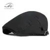 Gorra de Béisbol de Algodón Transpirable Delgada para Hombre de Primavera y Verano, Boina Blanca Lisa Retro Británica para Mujer, Moderna