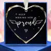 Colgante de Cristal Decoraciones Navideñas Forma de Corazón Día de San Valentín Día de la Madre para Enviar a Amigos y Familiares Regalos Conmemorativos