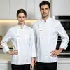 Ropa de Trabajo de Chef de Alta Gama Manga Larga Verano Uniforme de Chef para Hornear Manga Corta Transpirable Ropa de Trabajo para Cocina de Restaurante de Alta Gama Estampado y Bordado