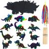 Marcadores de Livro Coloridos de Dinossauro DIY Novos Transfronteiriços Criativos Formato Especial Raspe Arte Artesanato Pintura Brinquedo Pingente