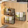 Estante de Almacenamiento de Película Fresca para Puerta de Gabinete de Cocina Caja de Almacenamiento Montada en la Pared Dentro de la Puerta del Gabinete Estante Multifuncional para Condimentos