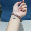 Pulseras de Ágata Gris Calabaza al Por Mayor del Fabricante, Pulseras de Ágata Negra Flor Campana Diámetro de la Cuenta es de aproximadamente 8 mm para Entrega en Vivo.