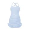 [4 cores] Roupa de banho feminina de peça única coreana, cor sólida, alta qualidade, para fontes termais, seios pequenos, com bojo, cobre a barriga, modeladora, costas nuas, pura, quer conservadora