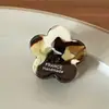 Nuevo Pinza de Garra Estilo Francés para Verano, Pinza Sencilla para Cola de Caballo Alta, Pinza Pequeña de Acetato, Pinza para Flequillo con Etiqueta Dorada Moderna y Elegante