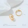 Fuerte Retención de Color Relleno de Oro de 14K Moda Versátil Soporte de Perlas de Medio Agujero Anillo Abierto Joyería Hecha a Mano con Perlas Pegables Accesorios