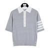 Tb Polo de Manga Corta Nuevo de Verano para Mujer Casual Versátil Estilo Preppy Flor Trasera Polo Manga Corta Estilo Mujer