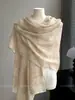 Bufanda larga de color liso, estilo coreano minimalista, con flecos, fina y transpirable, perfecta para llevar alrededor del cuello, como chal o como capa exterior para sesiones de fotos.