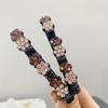 Celebridade da Internet Presilha Lateral Strass Franja Presilha Artefato para Trançar Estilo Camada Dupla Fixa Grampo de Cabelo Palavra Única Torcedor de Cabelo