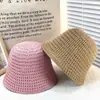 Chapéu de Pescador Fino Tecido Vazado Estilo Japonês Feminino Primavera e Verão Respirável Versátil Chapéu Balde Casual Proteção Solar e Sombra Chapéu Bacia