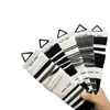 Meias Xiyanyan de Cashmere Largas, Listradas em Preto e Branco, Meio da Panturrilha, Novo Estilo Outono e Inverno, Estilo College, Meias Longas Quentes para Maternidade, em Estoque
