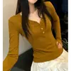 Outono/Inverno 2026 Novo Design de Gola V Emagrecedor Estiloso Camada Interna Camada Base Camiseta de Manga Longa Top Feminino Tendência