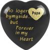 Adorno de Cristal Natural en Forma de Corazón con Texto en Inglés Grabado para Conmemorar a Papá, Accesorios de Decoración del Hogar Estilo Sencillo