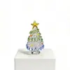 Árbol de Navidad de Vidrio Hecho a Mano Zibo de 6.5 cm Adornos Brillantes para Escritorio Regalo Diario Lindo Regalo Vidriero