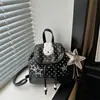 Mochila Casual Estilo Coreano de Verão com Bolinhas Bolsa Feminina 2026 Nova Mochila de Coelho de Desenho Animado Bolsa de Viagem para Estudante