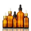 Botellas Esenciales de Aceite Marrón Multiespecificación, Botellas de Vidrio Marrón a Prueba de Luz con Gotero, Botellas Dispensadoras de Cosméticos Portátiles para Viajes de Esencia