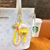 Chaveiro Fofo Cachorrinho Elfo de Óleo Bola Pingente de Areia com Glitter Líquido Acessórios para Bolsa Presente Atacado de Comércio Exterior