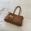 Bolsa Tote de Gran Capacidad para Viajes Cotidianos Nuevo Estilo Otoño 2026 Bolso de Mano con Sensación Relajada Alta Apariencia Color Sólido Bolso de Hombro para Viajes