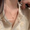Colar de Contas Imitação Banhado a Prata 925 Novo Tendência Feminino Design de Nicho Estilo Ins Corrente para Clavícula Colar de Luxo Acessível