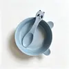 Set de Bol y Cuchara de Panda de Dibujos Animados Separados para Niños, Anticaídas, Set para Padres e Hijos