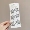 Pinzas para el pelo de cuero con forma de estrella y nube para niñas, Pinzas Bb dulces y geniales para flequillo y cabello lateral, Accesorios para el pelo para niñas