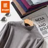 Ropa interior térmica sin costuras de cuello medio para hombre, traje con forro polar, cuello alto juvenil, prenda base, calzoncillos largos, otoño e invierno
