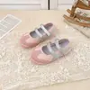 Sapatos Mary Jane de couro para meninas, nova coleção outono 2026, sapatilhas infantis com separador de dedos, sapatos de bebê respiráveis, sapatos de couro para crianças
