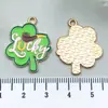 Trébol Gota de Aceite Aleación Suerte Irlandesa Colgante Pulsera Pendientes Llavero Accesorios de Joyería DIY