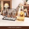 Hervidor de agua de vidrio anti-escaldaduras para sala de estar, apto para el hogar, taza de té, juego de tazas de alta gama, juego de agua, juego de té
