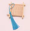 Nudo chino Borla borla marcapáginas abanico ropa borla pequeña colgante diy borla vertical de seda de hielo borla colgante al por mayor