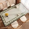 Mantel de Mesa de Comedor de Vidrio Blando Transparente Estilo Americano, Mantel de PVC, Impermeable, Resistente al Aceite, Resistente a Manchas, Protector de Escritorio de Mesa de Café Sin Lavado