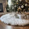 Nueva Falda de Árbol de Navidad Blanca Larga de Felpa Alfombrilla Decoración Navideña Transfronteriza Falda de Árbol de Navidad de Felpa