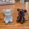 Llavero Creativo de Electrodeposición de Oso Violento Llavero de Dibujos Animados para Pareja Colgante para Llaves Colgante para Coche Llavero Acrílico