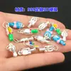 Prata Pura S999 Garfo Colher de Epóxi Pingente Ruyi Pingente Cristal Wenwan Corda de Mão Trançada Colar Acessórios DIY