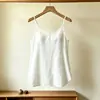 Favorecedor Chaleco Camisola de Lino para Mujer, Holgado de Verano, Ligero, Transpirable, Ropa Interior, Casual, Versátil, Top Base sin Mangas
