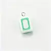 Pingente mini mahjong de resina acessório DIY, amuleto da sorte simulado vermelho "Meio Vermelho", material para brincos e colares