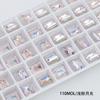 Dongzhou Crystal 8*6mm Pequeños Diamantes de Imitación para Uñas Hielo Azucarado Súper Brillantes Diamantes de Imitación de Vidrio K9 Decoraciones de Uñas Coloridas Diamantes de Imitación con Punta Inferior Venta al por Mayor
