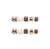 [especial para crianças] usando unhas postiças menina de 12 anos unhas postiças 10 anos adesivos de unha menina urso marrom pequeno unhas