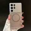 Compatible con carcasa de teléfono magnética Samsung S26ULTRA, carcasa protectora S25 de cobertura total con agujero de precisión, carcasa blanda S23/S24 con ventana grande