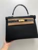 Qualidade High-end Bolsa Kelly Couro de Bezerro Togo Lichia 25 28 Mão Ombro Transversal Fivela Couro Bolsa Feminina
