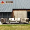 Mueble de exterior de ratán para ocio, sofá, cama de ratán para terraza de restaurante, mesa de café, cesta colgante simple y creativa, combinación de muebles pequeños para el hogar
