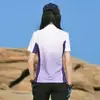 Ropa de Secado Rápido para Mujer de Manga Corta con Cuello Alto para Correr, Deportes, Montañismo, Verano, Elástica, Amigable con la Piel, Transpirable, Top Casual, Camiseta de Secado Rápido