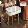 Penteadeira de luxo pequena, conjunto de mesa de maquiagem estilo princesa nórdico moderno simples para quarto