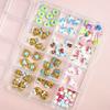 Set Caja Gato Kitty Piel Negra Set de Joyería para Uñas Resina Dibujos Animados Verano Playa Palmera de Coco Lindo Accesorios DIY