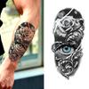 Adesivos de tatuagem temporária de braço de flor Simulação europeia e americana à prova d'água Meio braço Fabricantes Atacado Personalizado Halloween Adesivos engraçados